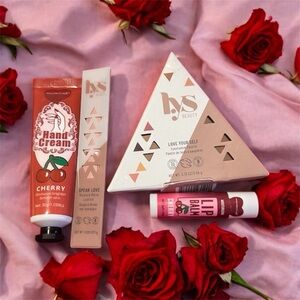 LYS beauty Cherry Hand Cream and Lip Balm Set